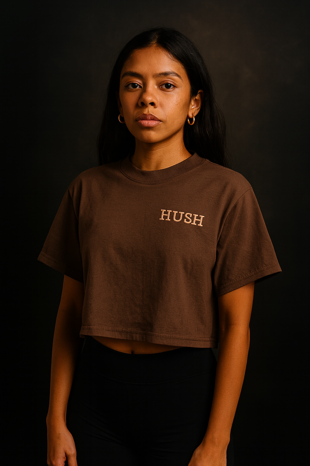 HUSH Womens Essential Cropped Tees