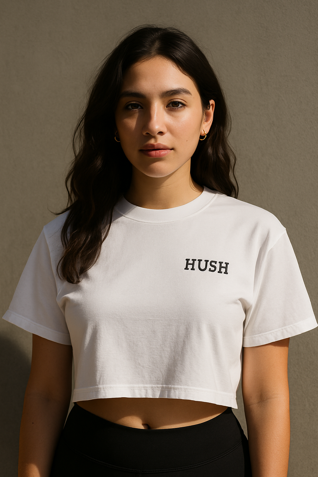 HUSH Womens Essential Cropped Tees