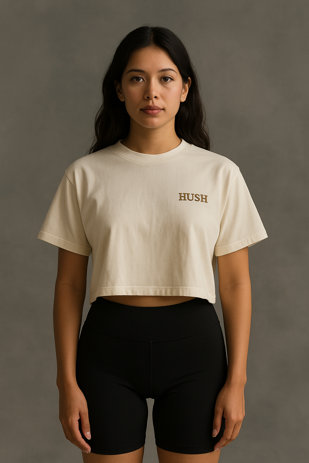 HUSH Womens Essential Cropped Tees